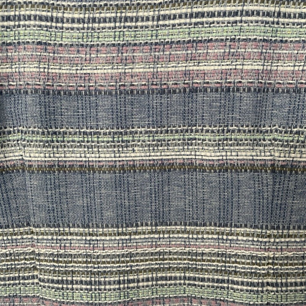 Talbots Dress Women's 14P Blue Striped Sheath Sleeveless Tweed Lined - Picture 3 of 6